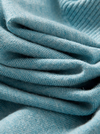 Lara Elegant Scarf Tie Knitted Sweater-Orange