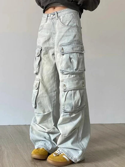 Vintage Multi-Pocket Cargo Jeans