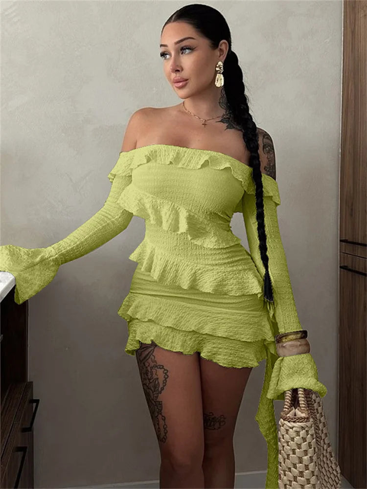 Bandeau Tassel Bandage Mini Dress