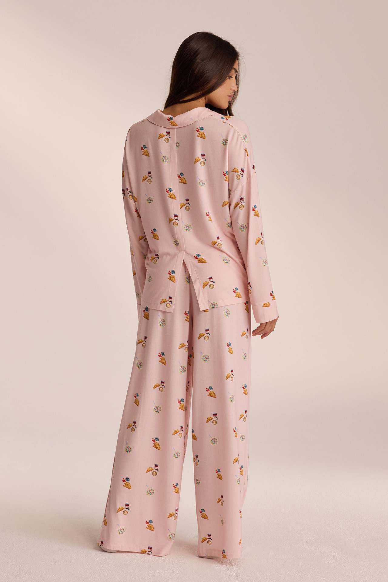 Conjunto de pijama con estampado de comida