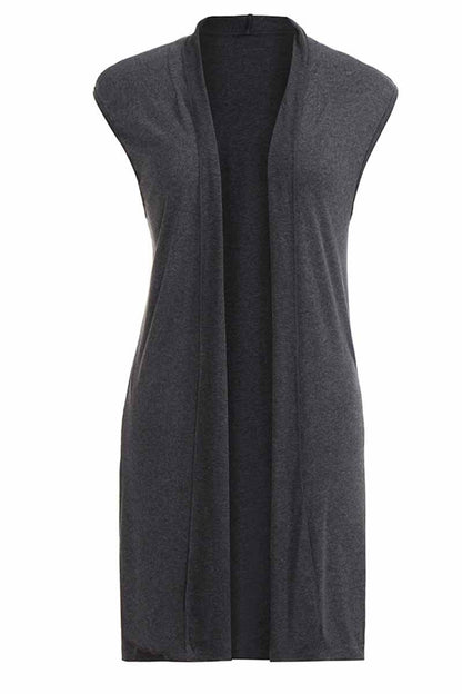 Solid Color Mid-length Vest