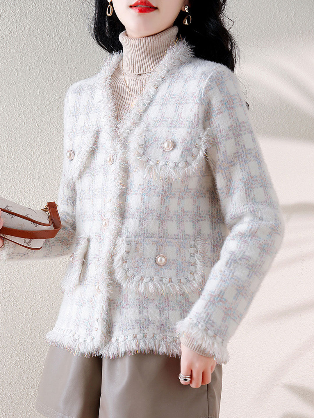 Kayla Elegant V-Neck Loose Knitted Cardigan