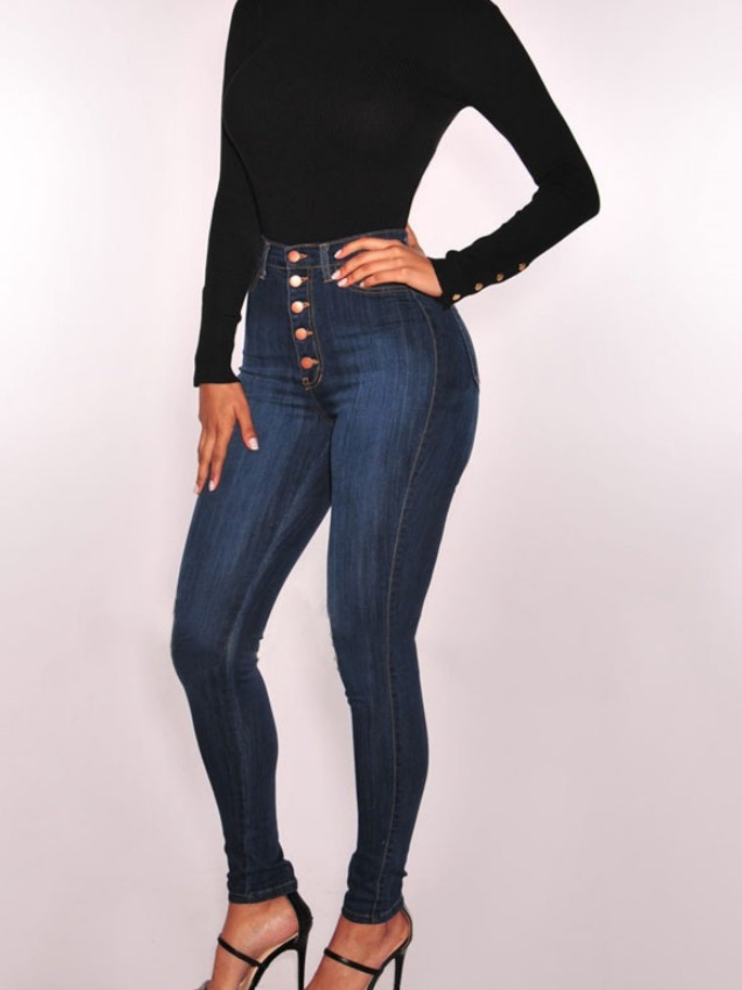 Stretch High-waisted And Slimming Pencil Pants Jeans