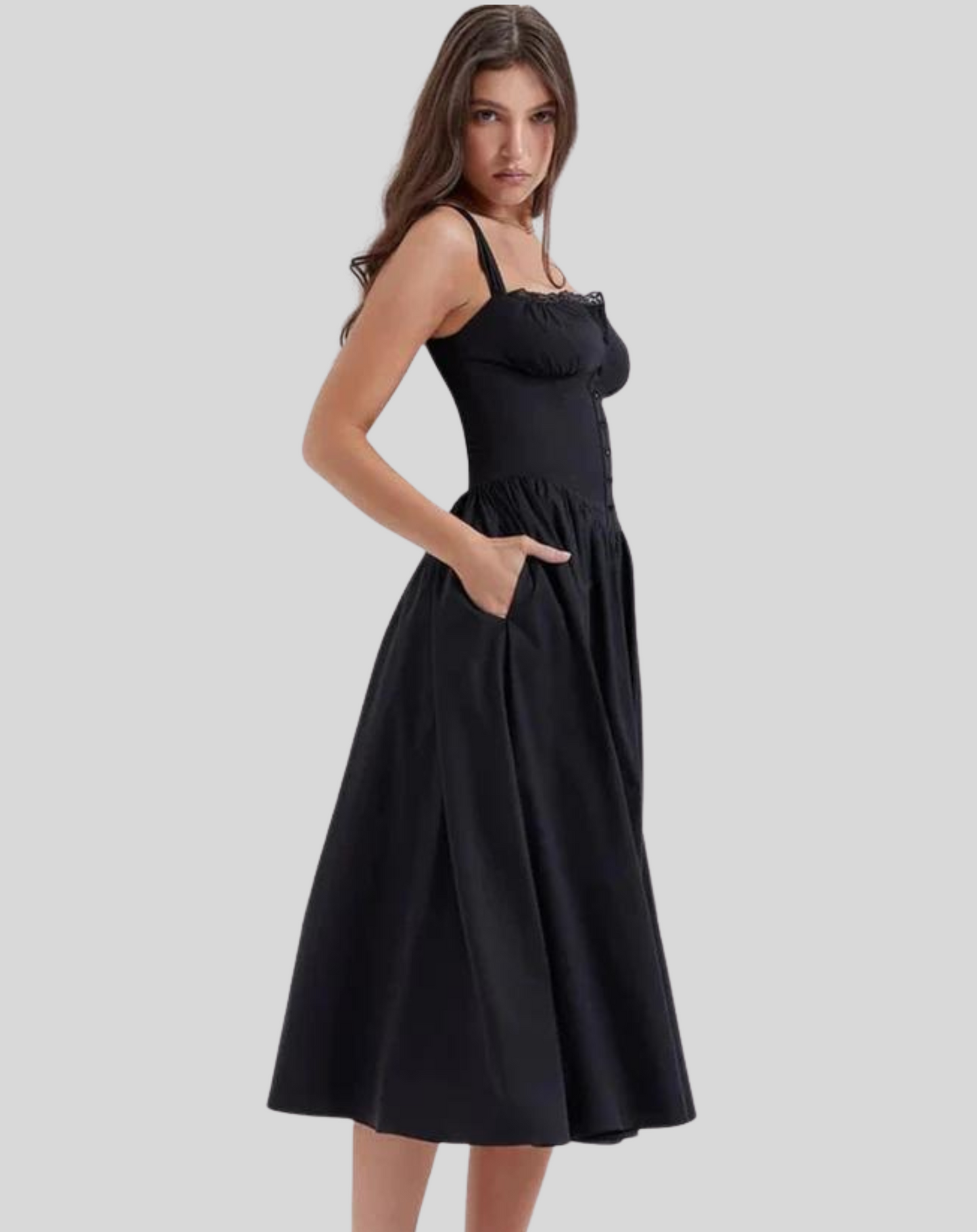 Vestido midi ajustado para mujer | Ideal para primavera/verano