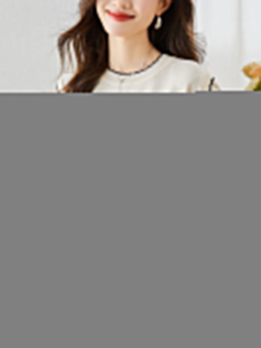 Kayla Casual Rabbit Printed Knitted Pullover Sweater