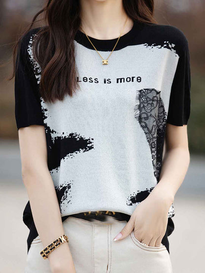 Peyton Loose Crew Neck Jacquard Top