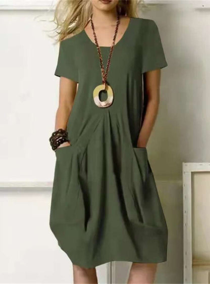 Casual Midi Summer Dress with Pockets | Great for Everyday Wear
