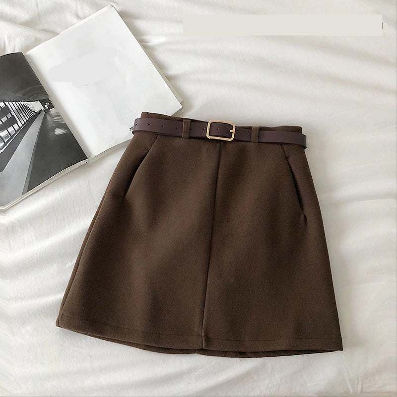 High Waist A-Line Mini Skirts