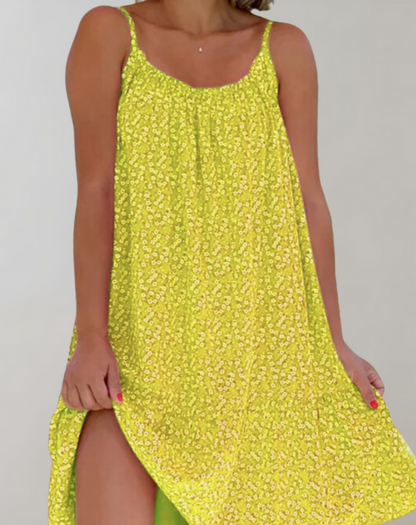 Vestido midi clásico de verano para mujer con estampado | Ideal para verano/primavera