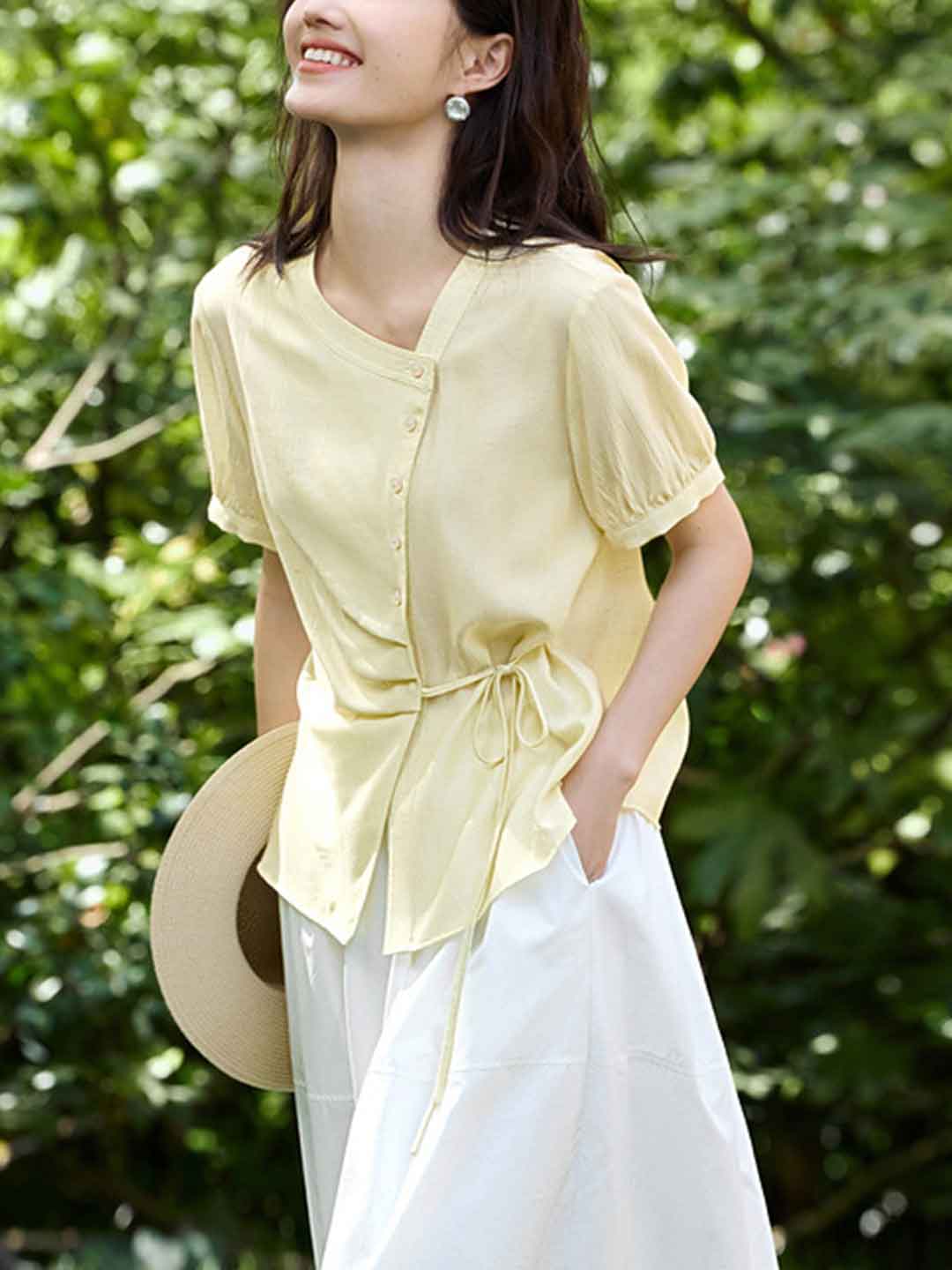 Maya Vacation Tie Textured Shirt