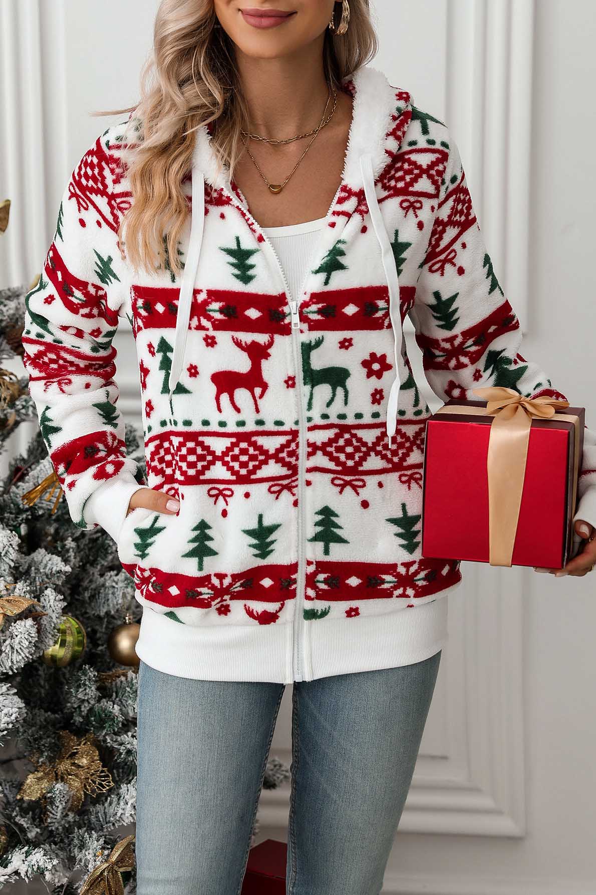 Cárdigan navideño festivo