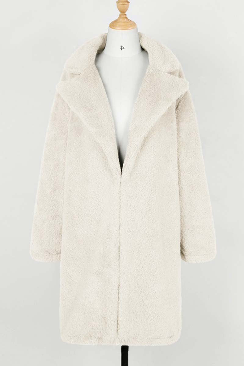 Lapel Cardigan Long Winter Coat(3 Colors)