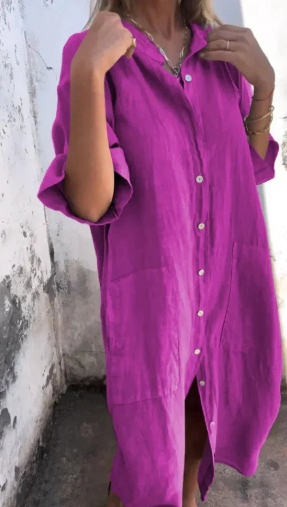 Chic Boho Summer Dress with Buttons | Great for Casual Days