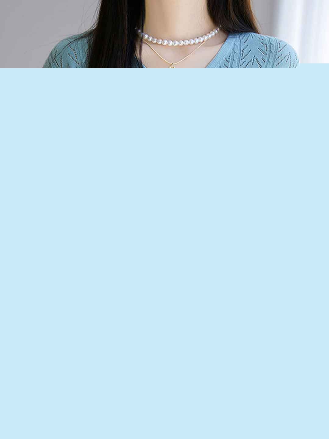 Mariah Elegant V-Neck Solid Color Jacquard Hollowed Cardigan