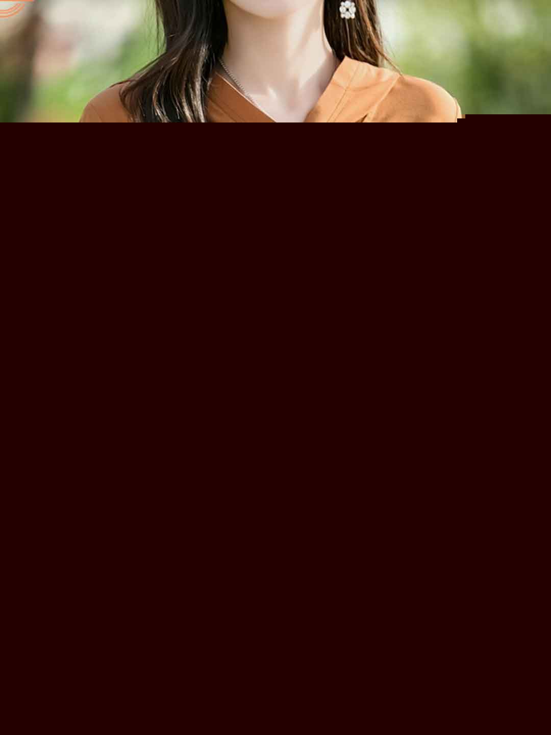 Mya Casual V-neck Solid Color Hooded Shirt