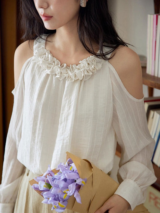 Morgan Elegant Crew Neck Solid Color Top