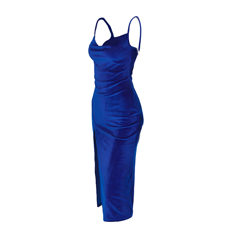 Lila - Vestido Largo de Mujer - Elegante - Terciopelo - Ideal Para Primavera