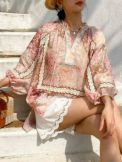 Katherine Loose Bohemian Printed Top