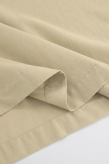 Halter Neck Backless Cotton Linen Dress
