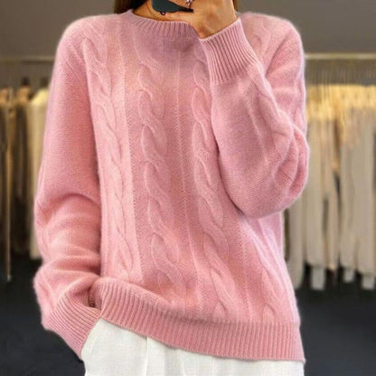 Elegante jersey de punto trenzado para mujer | Ideal para otoño/invierno