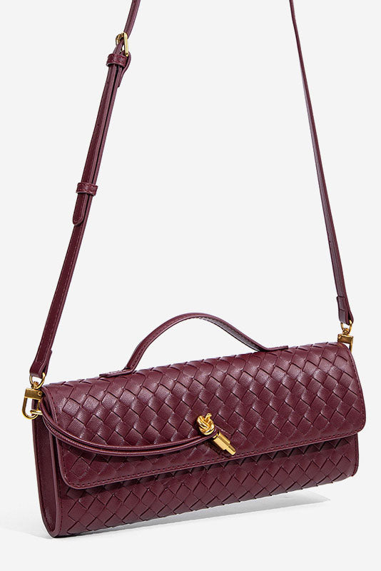 Bolso de mano de noche con diseño tejido