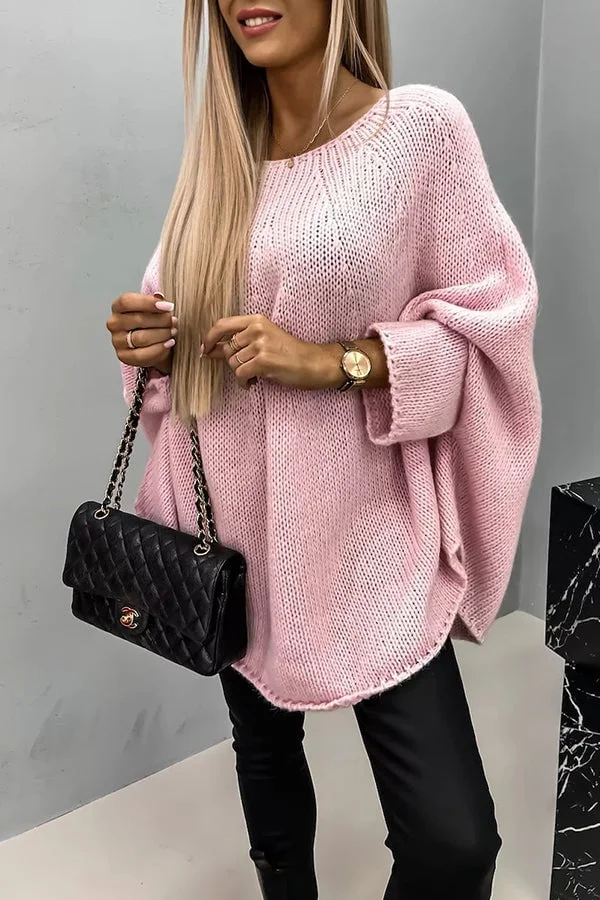 Suéter extragrande de cachemira para mujer con diseño minimalista | Ideal para otoño/invierno