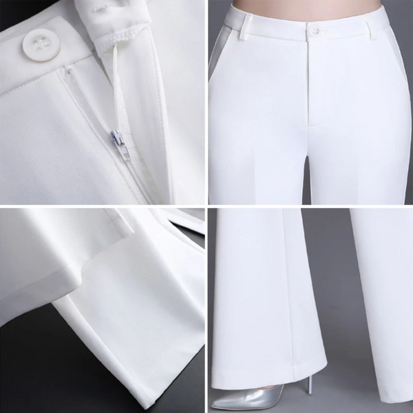 Women's Elegant Tight Fit High Waisted Flared Trousers | Ideal for All Seasons