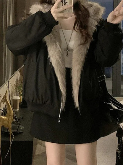 Double Faced Quilted Parka Coat