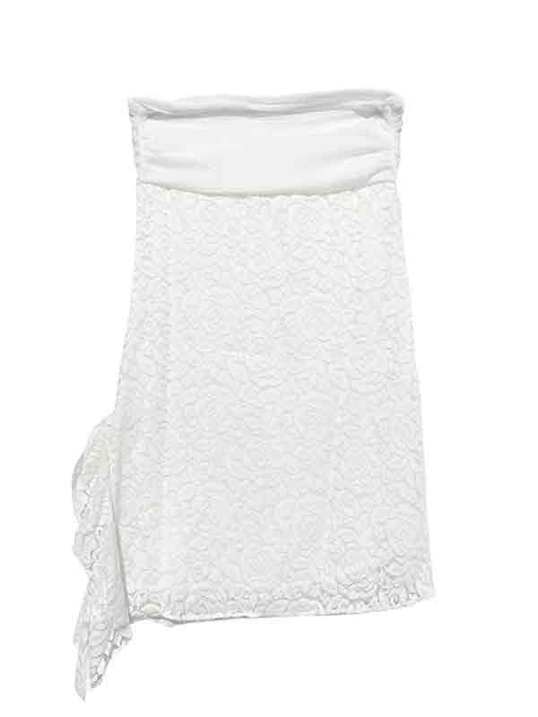 Bandeau See Through Slit Mini Dress