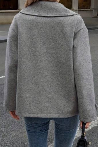 Oversized Versatile Wool Blend Short Blazer Style Coat