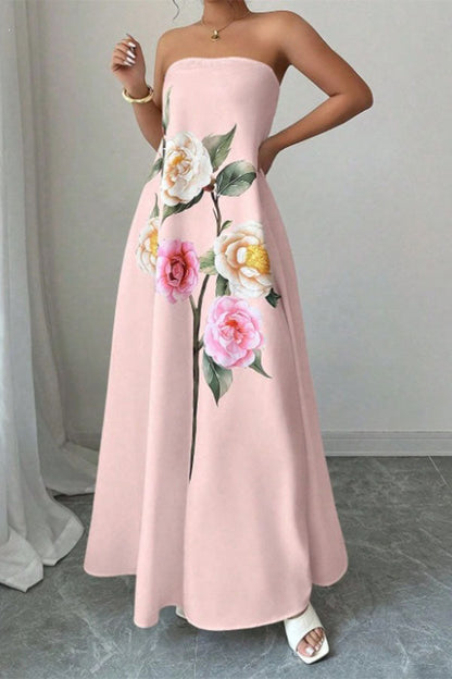 Florence Romantic Floral Tube Dress