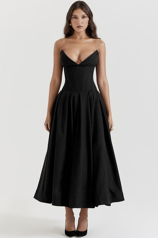 Strapless Corset A-Line Party Dress