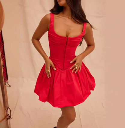 Amara Backless A-Line Mini Dress