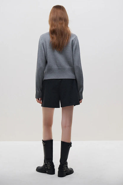Chic Embroidered Cable Knit Cardigan