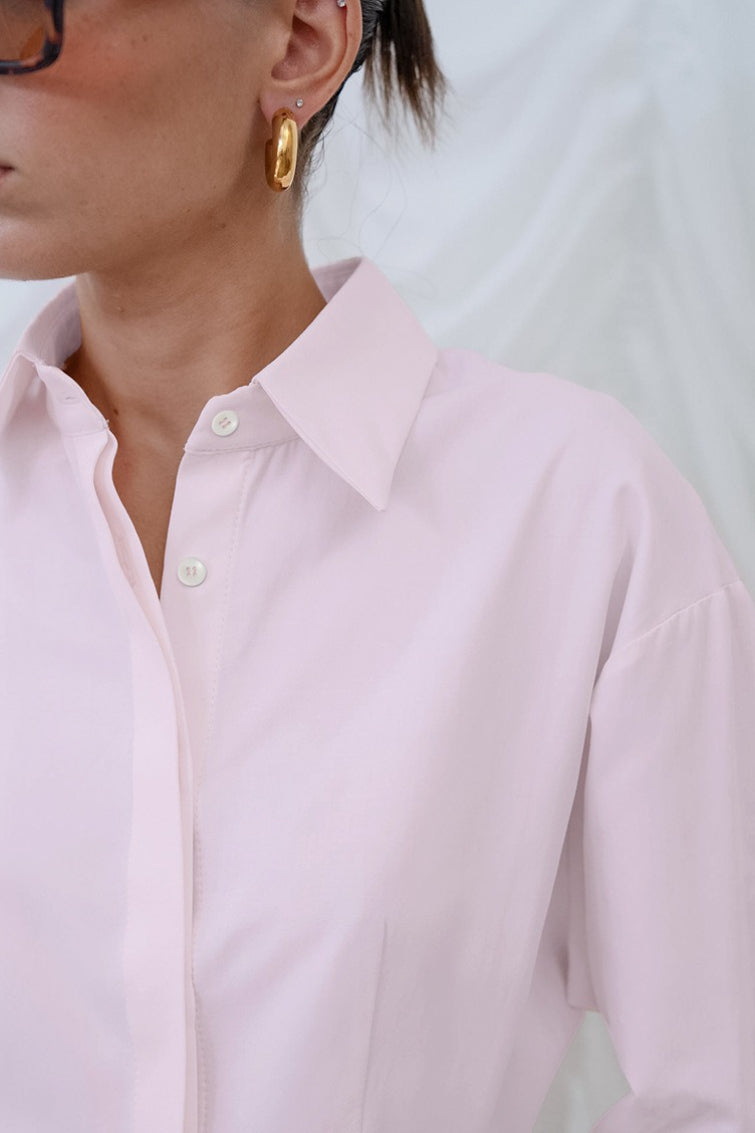 Vintage Slim Fit Ruched Waist Minimalist Elegant Blouse
