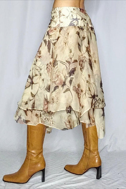 Loose Fit High Waist Mesh Skirt