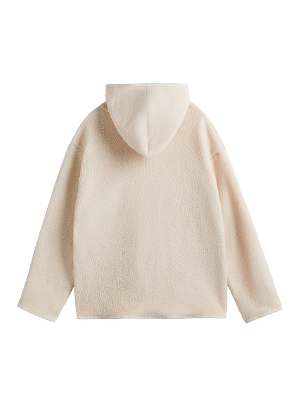 Lambswool Hooded Loose Jacket
