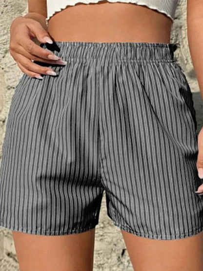 Casual Striped Print Shorts
