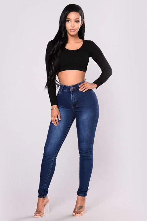 High Waist White Skinny Jeans
