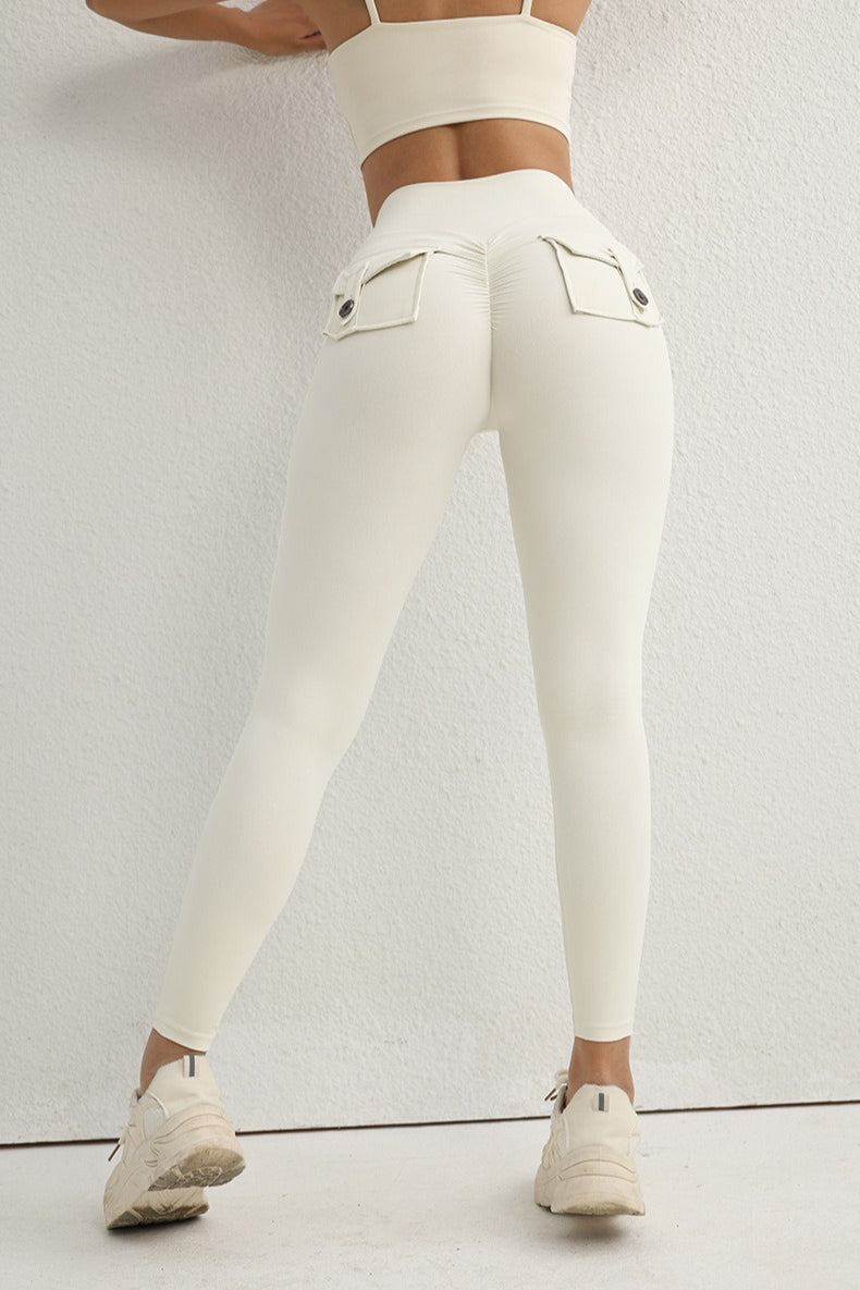 Utility Button High-Waist Booty Leggings