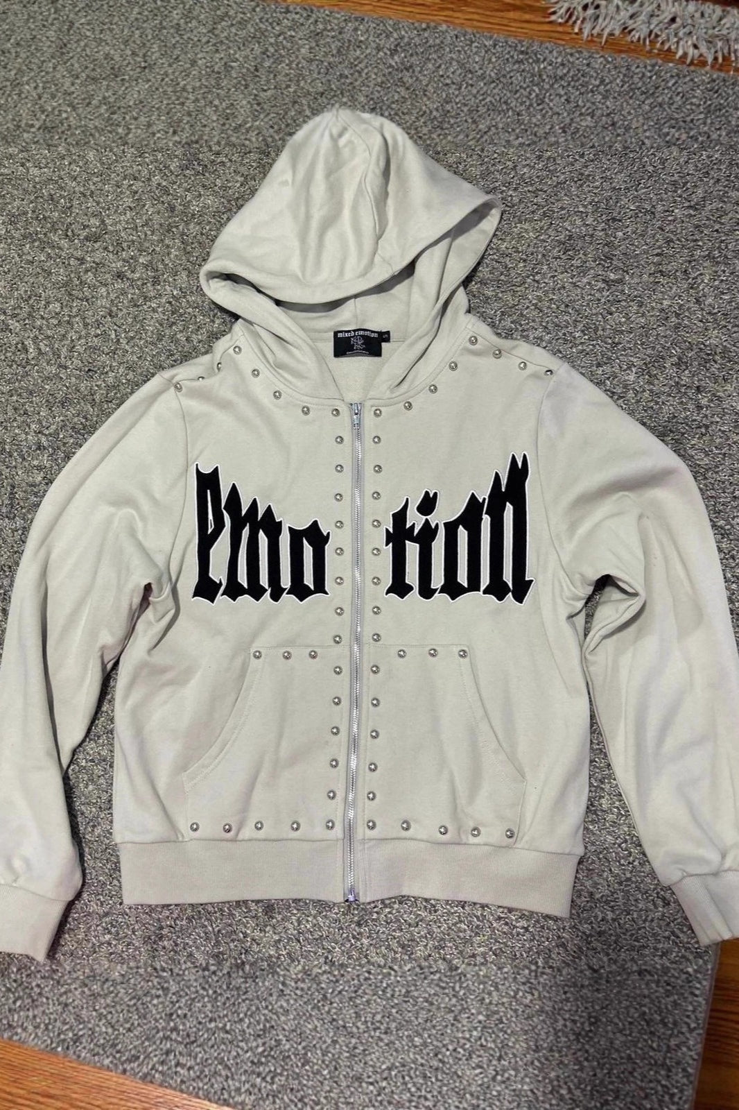 Street Y2K Rhinestone Slim Hoodie
