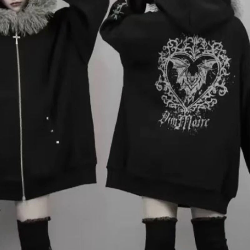 Fur Patchwork Hooded Coat