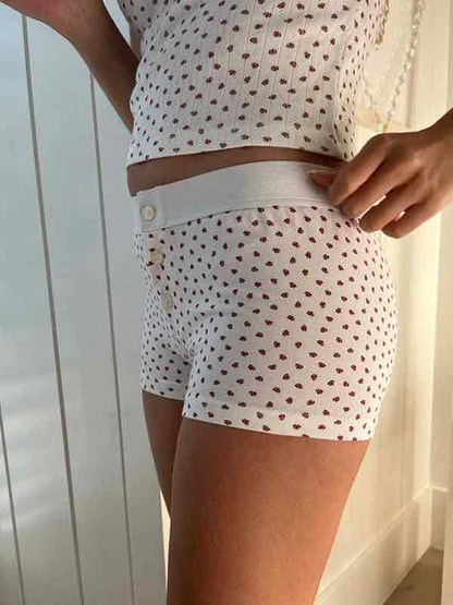 Contrast floral print Shorts
