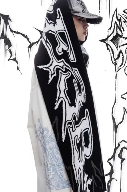 Unisex Streetwear Vintage Warm Knit Scarf