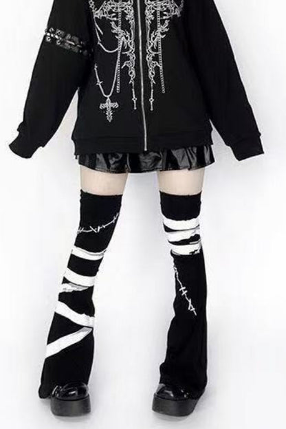 Japanese Y2K Aby Style Bandage Over-Knee Leg Warmers
