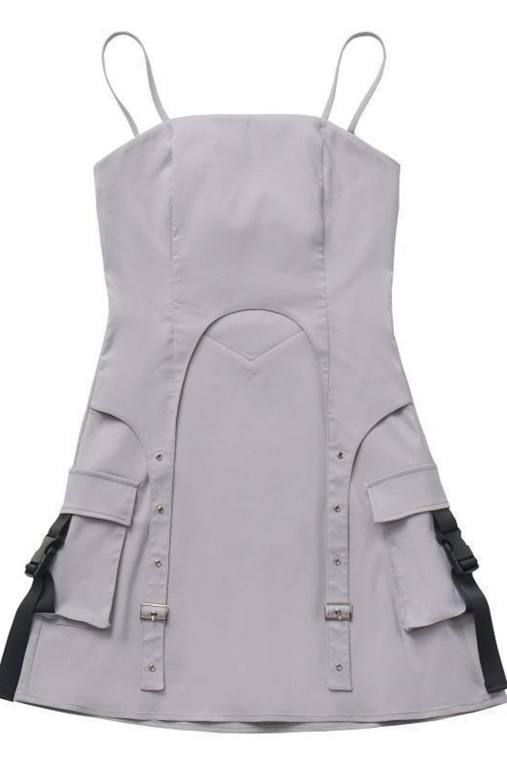 Cyber Techwear Wolf Girl Mini Dress