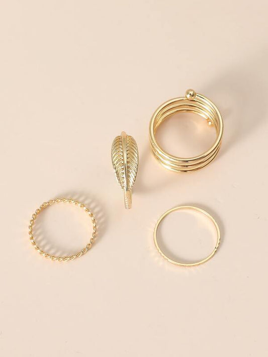 4pcs Minimalist Ring for Women