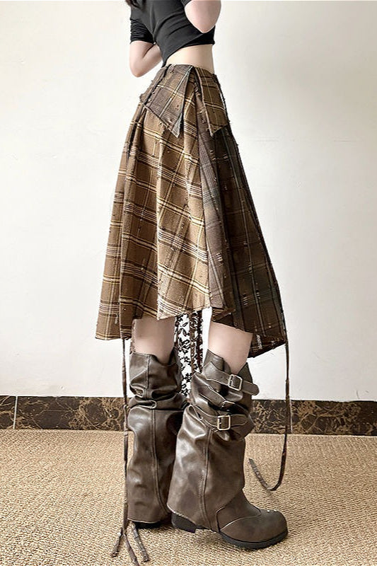 Wasteland Subculture Irregular Lace Skirt