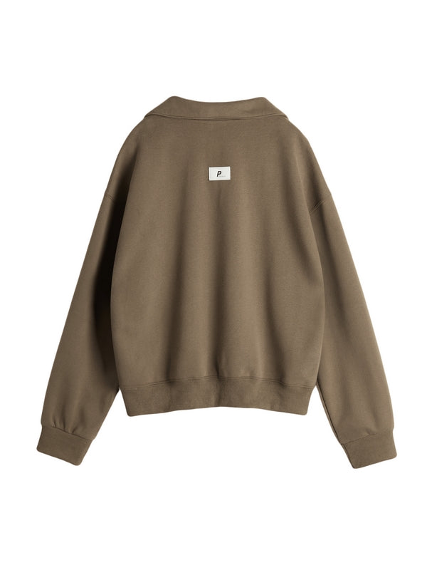 Letter Label Embellished V Neck Oversized Hoodie
