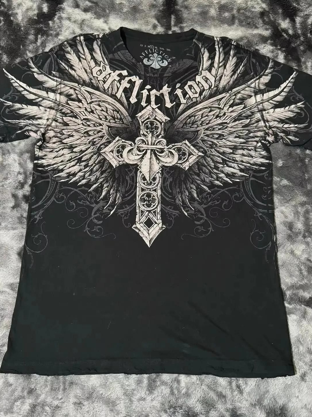 Punk Angel Print Short Sleeve T-shir